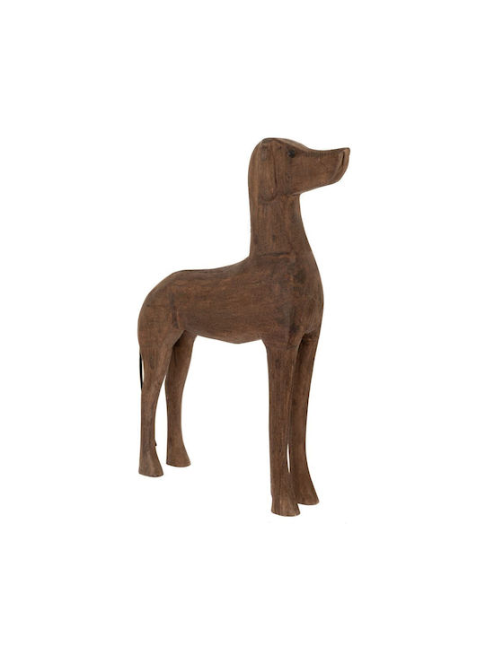 Decorative Wooden Dog Figurine Brown 42x10x57cm Iliadis 88922 Material Wood Brown Iliadis Il_88922