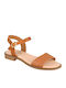 Sandale Casual Damă De Piele Tabac