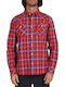 Langärmlig Flanell Hemd Red