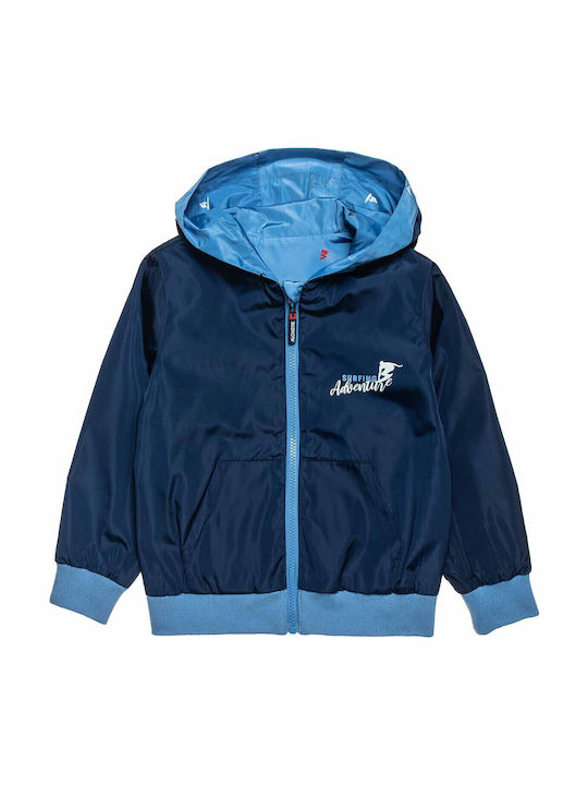 Kids' Casual Jacket Double Sided with Hood Blue