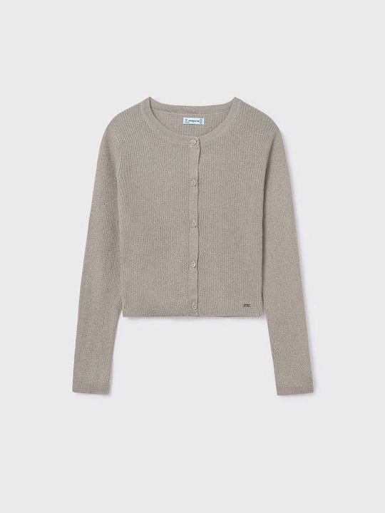 Mayoral Kids Cardigan Knitted Beige
