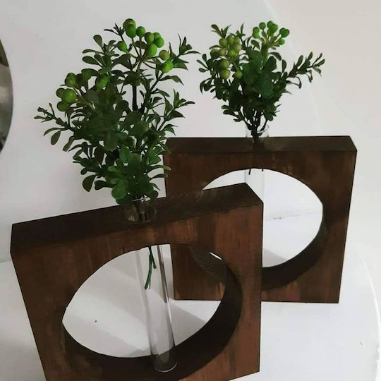 Holzvase Kreis