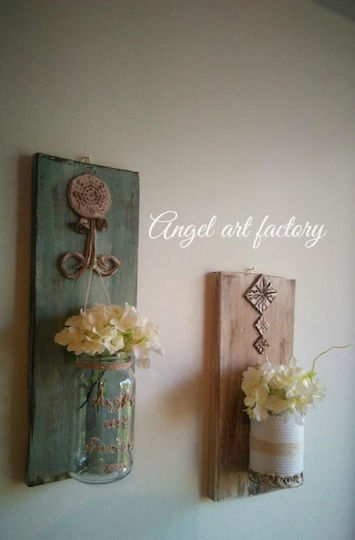 Decorative Wooden Wall-Mounted "Flower Jar"