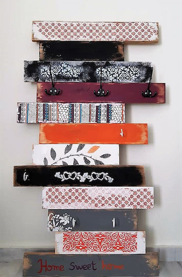 Schablonen-Decoupage-Haken
