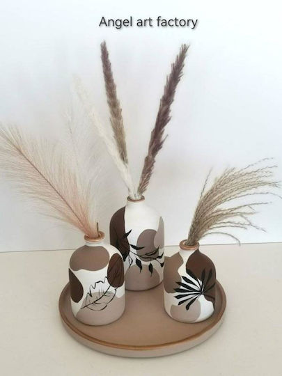 Ceramic Tray Vase Set