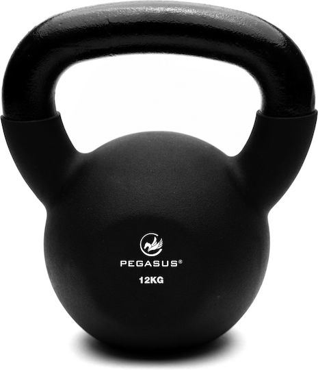 Pegasus Kettlebell aus Gusseisen 12kg Schwarz