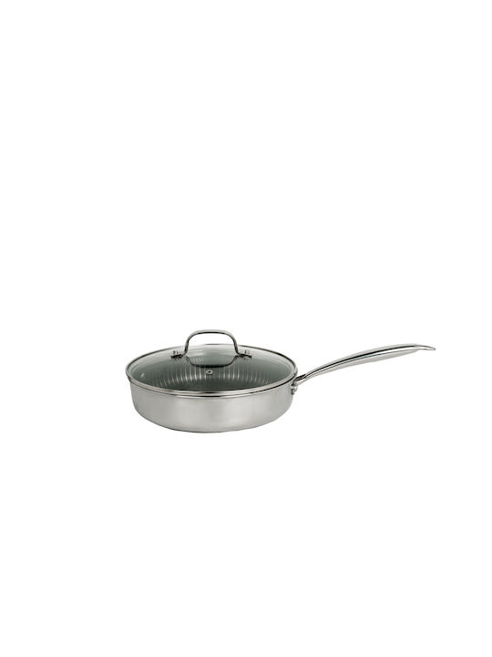 Zilan Pan Mit Deckel aus Edelstahl mit Antihaftbeschichtung 26cm