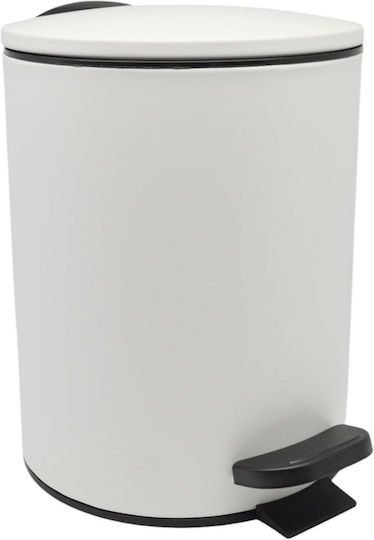 Badezimmer Mülleimer 5L Inox Weiß Matt Soft Close Ankor