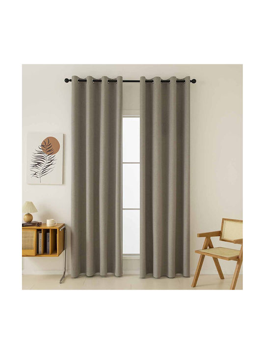Κουρτίνα Κρίκους 140x270 Black Out Beauty Home ...