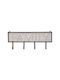 Entryway Metal Hanger with Black Wooden "Family" Sign 51x3.5x15.2cm