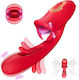 SMD Multitasker, Flapping and G Spot Vibrator 3-in1, 9 Vibrating Modes Clitoral Vibrator 9cm Roșu