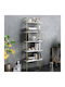 Bibliotecă Paula Alb-Auriu 60x22x174 cm