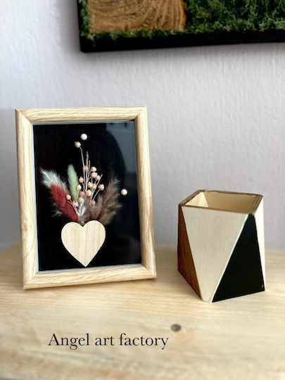 Suport pentru creioane cu ramă decorativă Suport pentru creioane cu ramă decorativă
