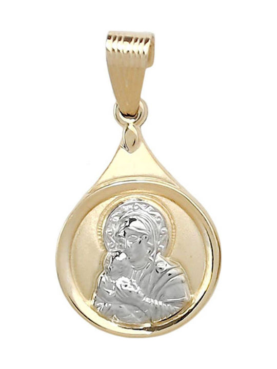 Goldjewels Lucky Charm Virgin Mary Necklace in 9K Gold