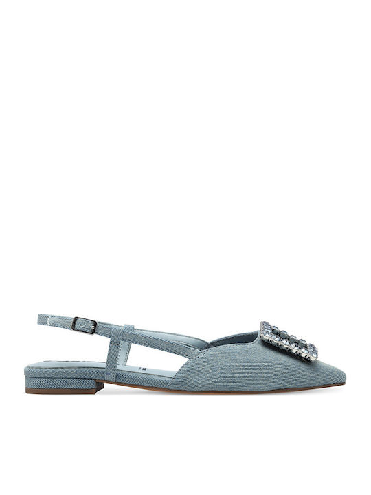 Tamaris Pointy Slingback Ballerinas Blue