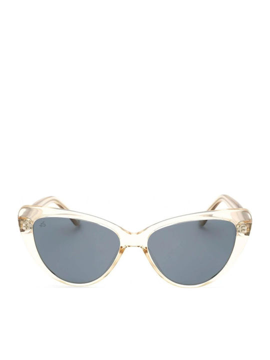 Prive Revaux Women's Sunglasses with Beige Plastic Frame and Gray Lens OHDARLING-2