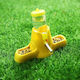 2 Kleine Kunststoff Wasserspender / Futterspender 80ml in Gelb Farbe