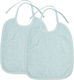 Meyco Bib Fabric with Lace Band Light Blue 2pcs