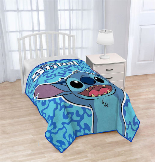 Disney Blanket Velvet Stitch Multicolored 160x240cm