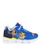 Paw Patrol Παιδικά Sneakers Ανατομικά με Σκρατς & Φωτάκια Μπλε