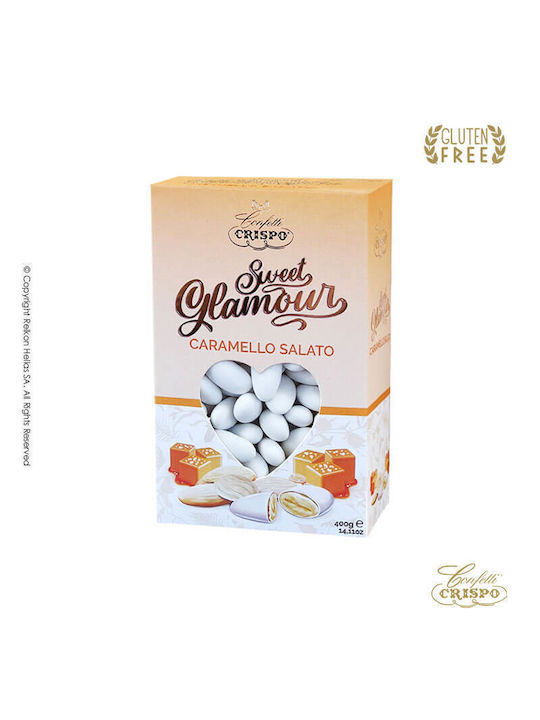 Relkon Sweet Glamour Almond Sugared Almonds in Standard Shape with Caramel Flavor White 400g