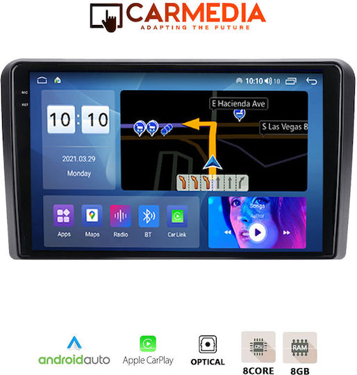Carmedia Ηχοσύστημα Αυτοκινήτου για Citroen C5 2007-2017 (Bluetooth/USB/AUX/WiFi/GPS/Apple-Carplay/Android-Auto) με Οθόνη Αφής 10.36"