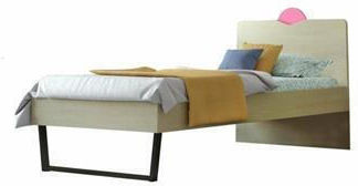 Pat pentru Copii Clasic Single Bej pentru Saltea 90x190cm