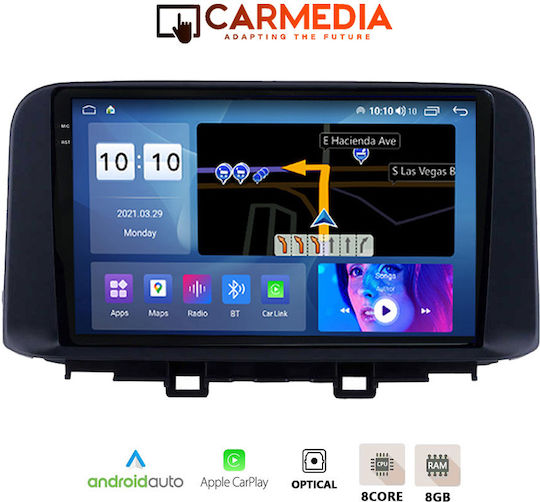 Carmedia Ηχοσύστημα Αυτοκινήτου για BMW X1 Hyundai Kona 2017 (Bluetooth/USB/AUX/WiFi/GPS/Apple-Carplay/Android-Auto) με Οθόνη Αφής 10.36"