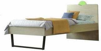 Kids Bed Classic Semi Double Beige for Mattress 110x200cm
