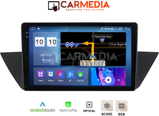 Carmedia Car Audio System for BMW X1 (E84) / X1 2009-2015 (Bluetooth/USB/AUX/WiFi/GPS/Apple-Carplay/Android-Auto) with Touch Screen 10.36"