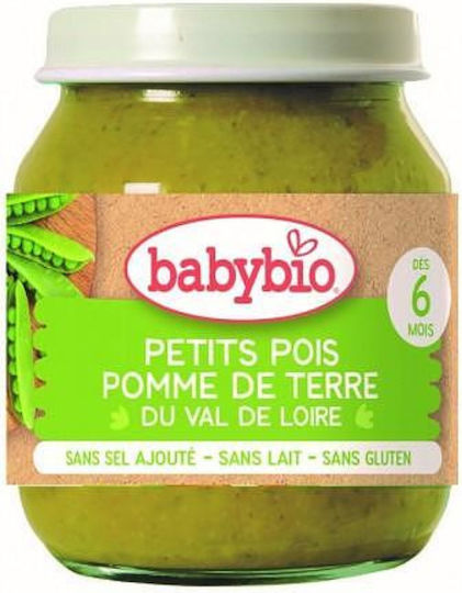 Babybio Frucht-Gemüse-Püree mit Geschmack Erbsen 130gr für 6+ Monate