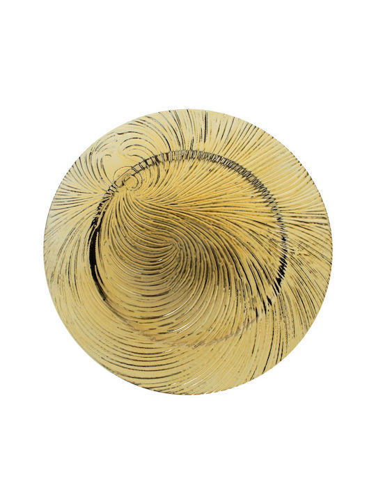 Round Plastic Decorative Platter Gold 33x33x1.5cm Round Plastic Decorative Platter Gold 33x33x1.5cm