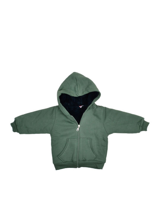 Joyce Kids Cardigan Cotton with Hood NATURAL