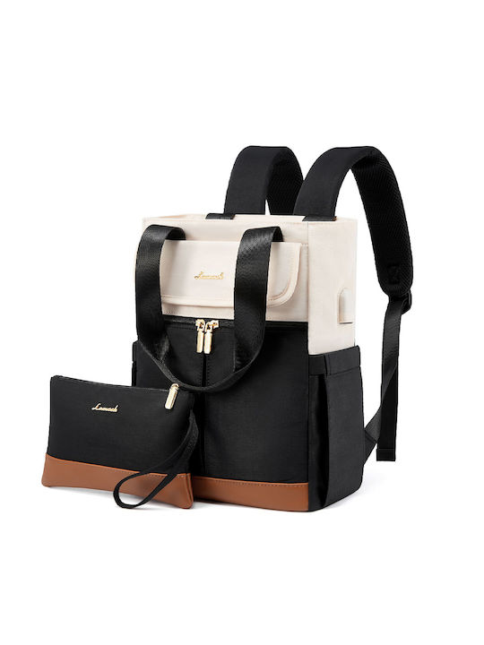 Lovevook Wasserdicht Tasche Rucksack für Laptop 14" beige/black MB2031