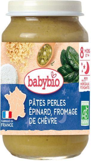 Babybio Βρεφικό Γεύμα με Γεύση Κατσικίσιο Τυρί & Μακαρόνια 200gr για 8+ Μηνών