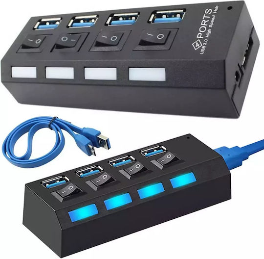 USB-Hub 4 Anschlüsse USB 3.0 mit USB-A Anschluss
