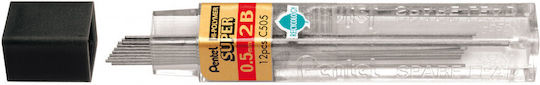 Pentel 12 Мини Молив Дебелина 0.5мм Тип 2B