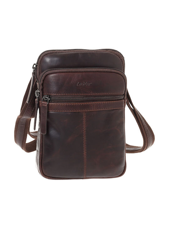 Lavor Leather Men's Bag Shoulder / Crossbody Brown