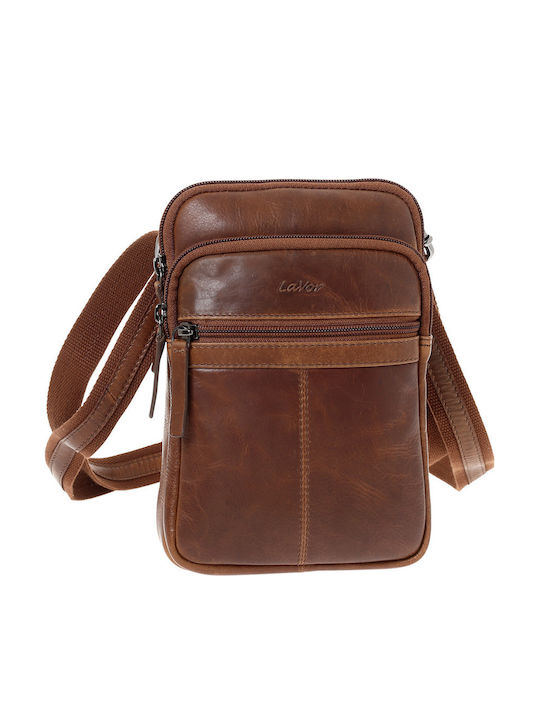 Lavor Leather Men's Bag Shoulder / Crossbody Taupe
