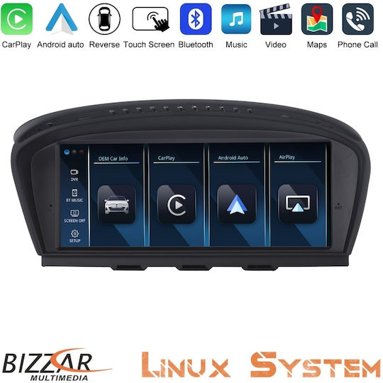 Bizzar Ηχοσύστημα Αυτοκινήτου για BMW E90 / E92 / E60 2005-2012 (Bluetooth/USB/AUX/WiFi/GPS/Apple-Carplay/Android-Auto) με Οθόνη Αφής 8.8"