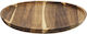 Atmosphera Plate Shallow Wooden Brown with Diameter 30cm