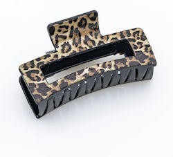Haarspange mit Animal-Print - Braun