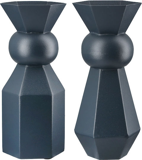 ArteLibre Decorative Vase Metallo Blue 10x10x24cm