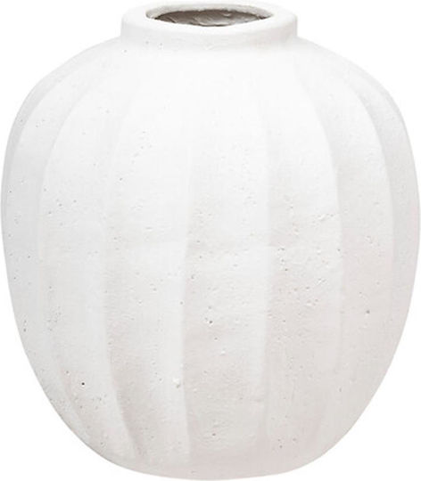 Atmosphera Διακοσμητικό Βάζο Κεραμικό Λευκό 25x25xΥ28cm