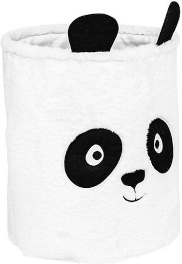 Atmosphera Παιδικό Καλάθι Αποθήκευσης από Ύφασμα Panda Λευκό 35x35x40cm