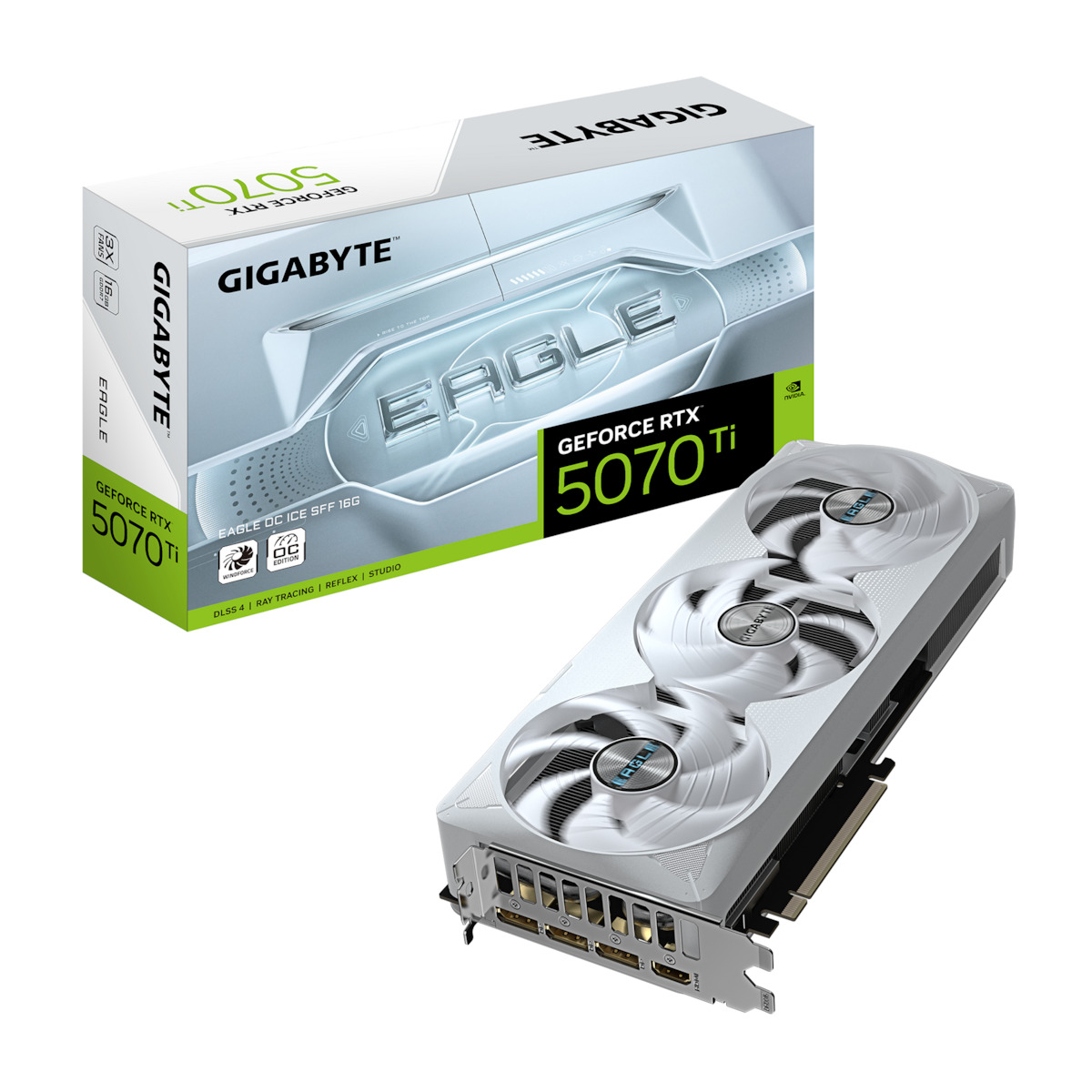 Gigabyte GeForce RTX 5070 Ti 16GB GDDR7 Eagle OC Ice SFF Κάρτα Γραφικών