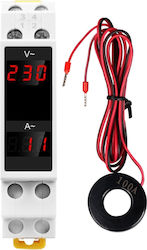 Sinotimer Digital Volt Amp Meter Single Phase Din Rail Sdm011va