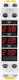 Sinotimer Voltmeter Three-Phase Measures AC Voltage 80-500V SDM010