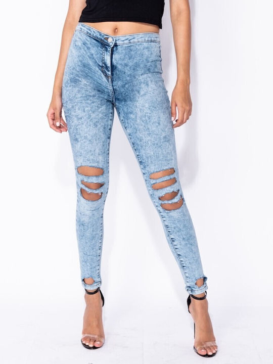 Rouxaki Women's Jean Pants With Rips
