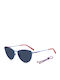 Missoni Women's Sunglasses with Blue Metal Frame and Blue Lens